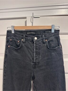 Aritzia Denim Forum Yoko High Rise Slim black jeans